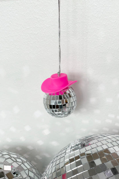 disco cowgirl car charm - pink