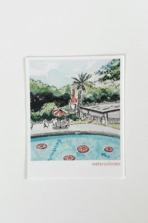 austin motel polaroid sticker