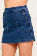 kyla skort - dark wash