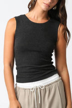 marilyn tank top - charcoal