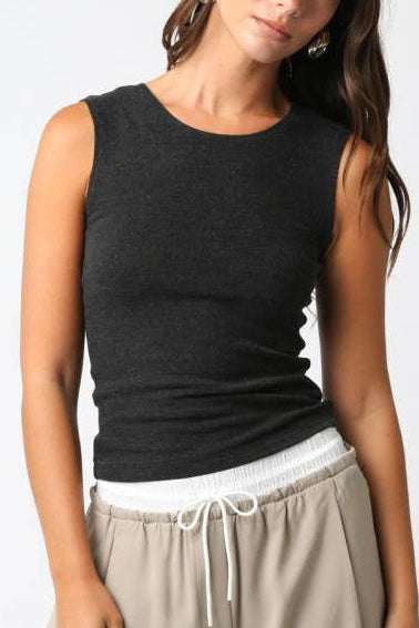 marilyn tank top - charcoal