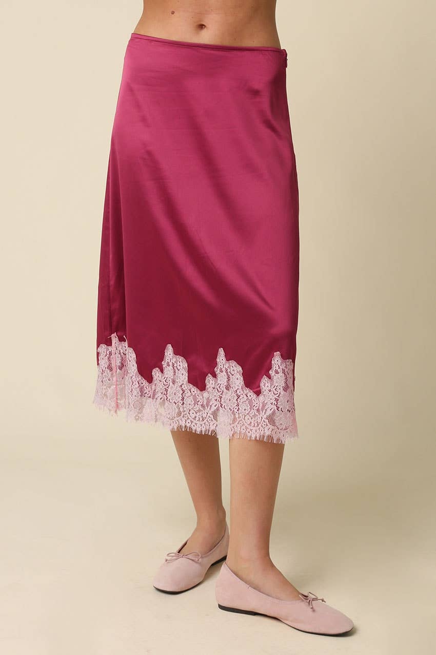 lois skirt - burgundy