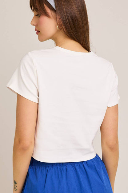 cute quarterback tee - white