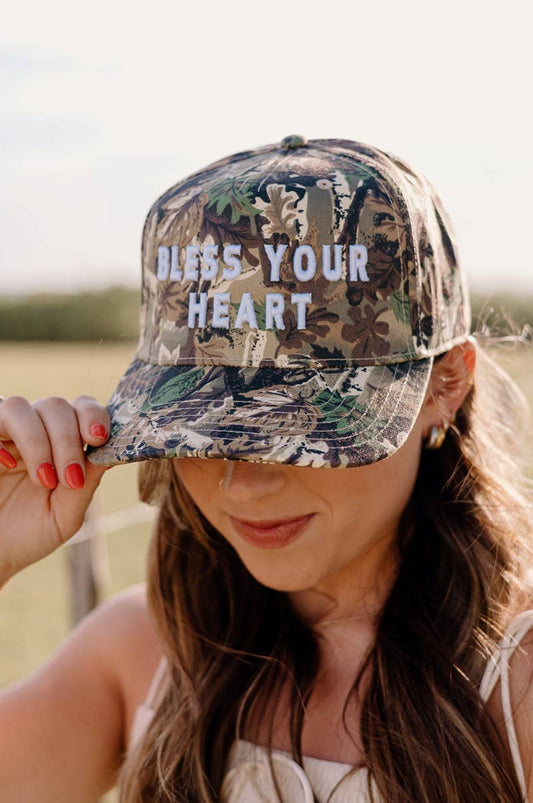 bless your heart camo hat