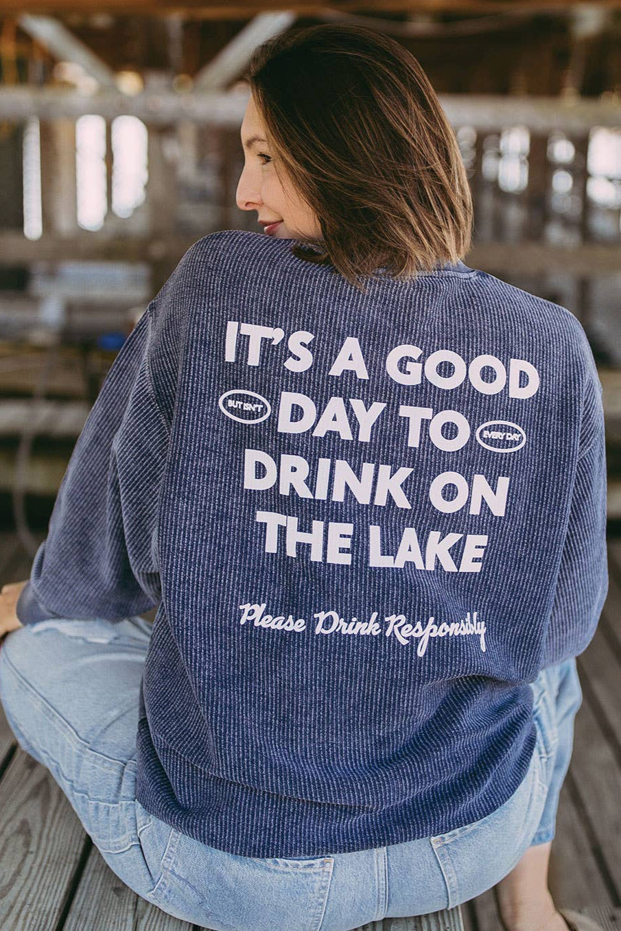 lake responsibly cord - navy (FINAL SALE)