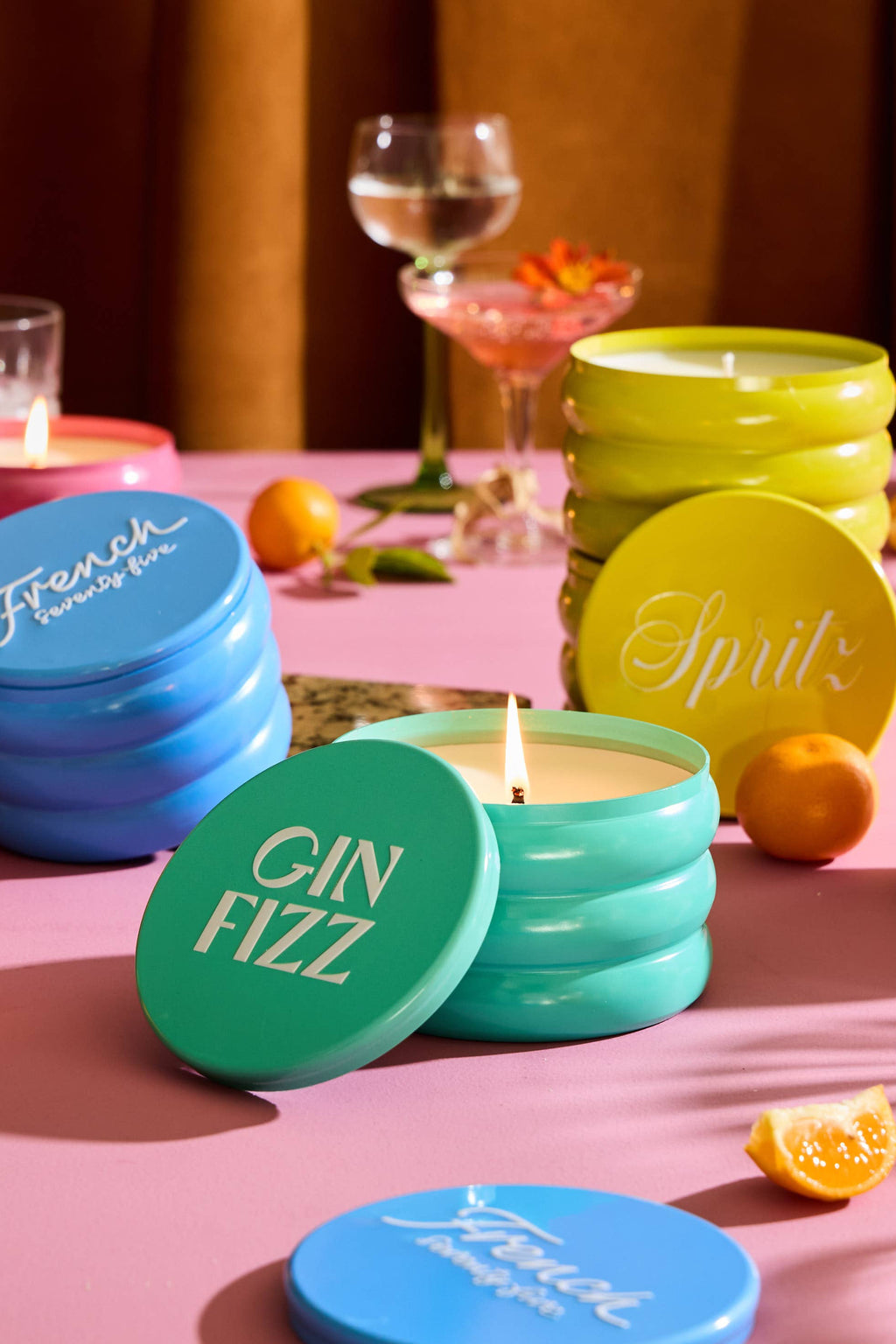 gin fizz tin candle - 13 oz
