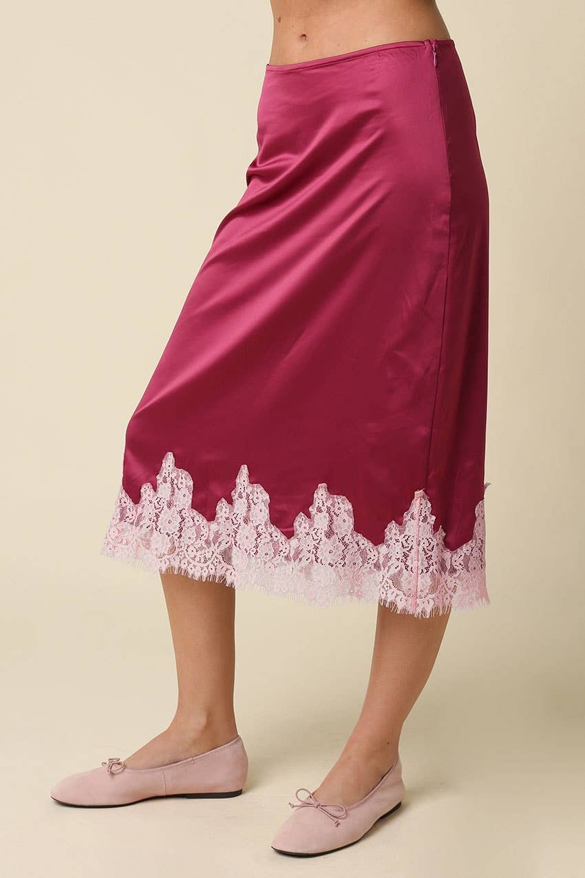 lois skirt - burgundy