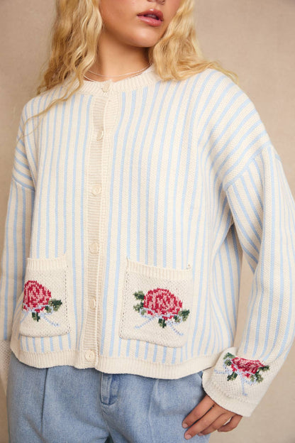 hazel cardigan - blue
