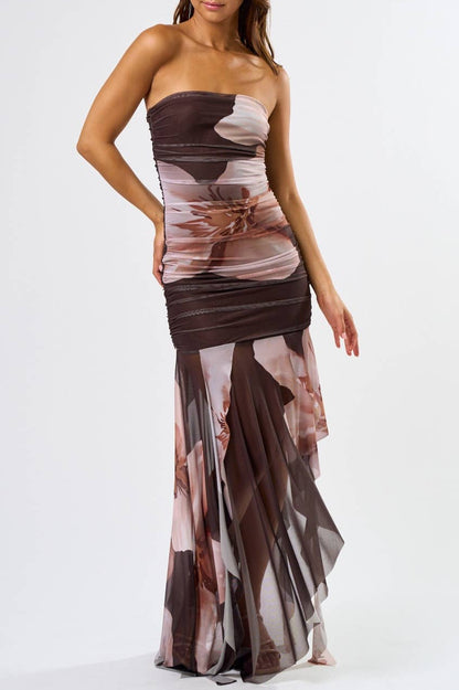 aurora dress - brown
