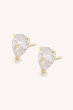 emily studs - pear cut