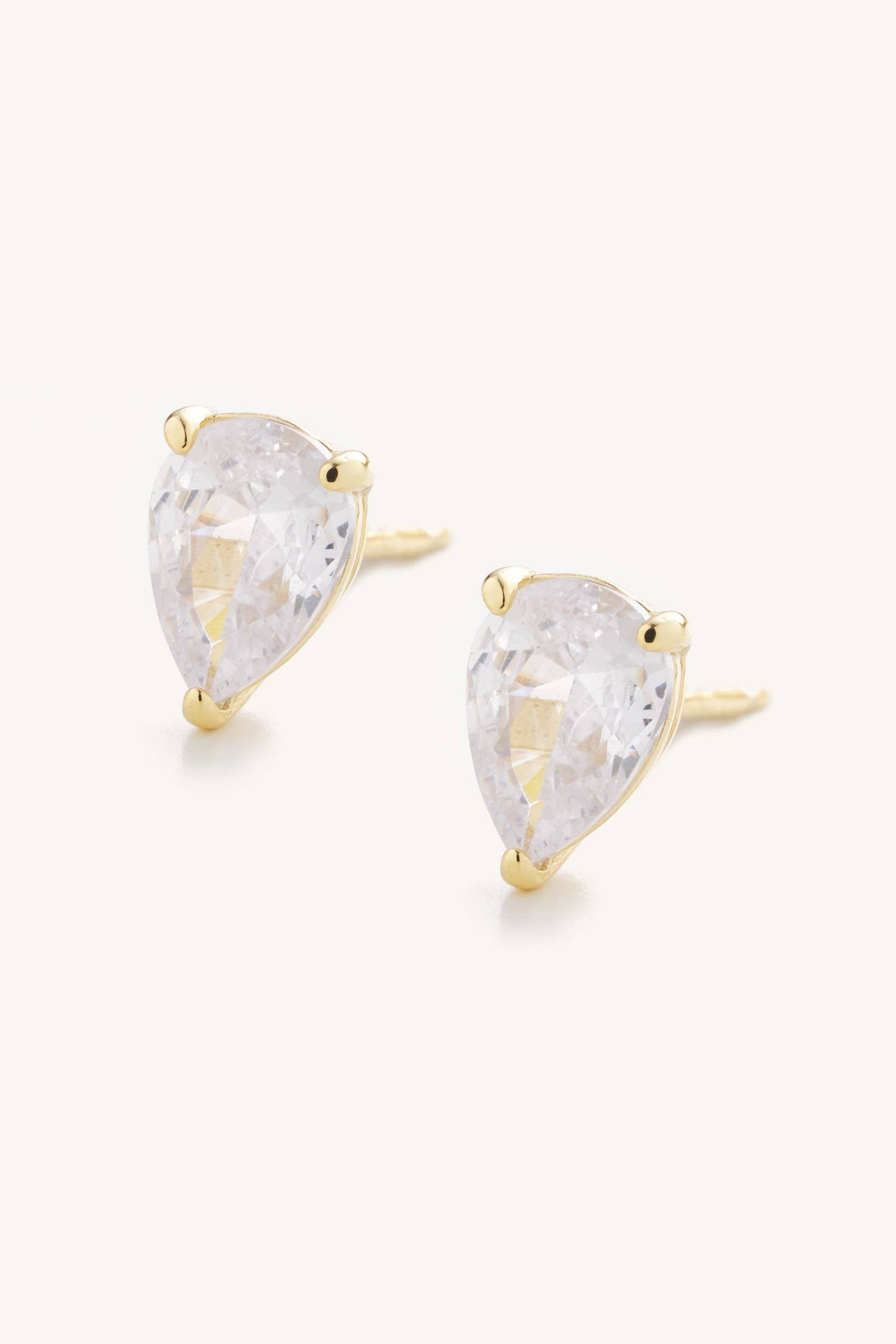 emily studs - pear cut