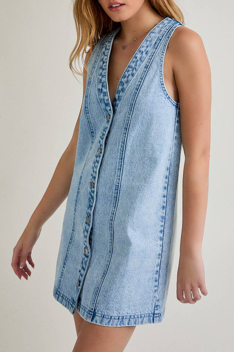 finley dress - light denim
