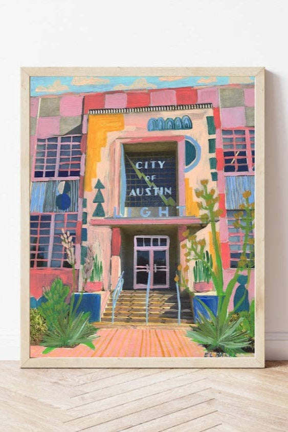 seaholm power plant print | el baker