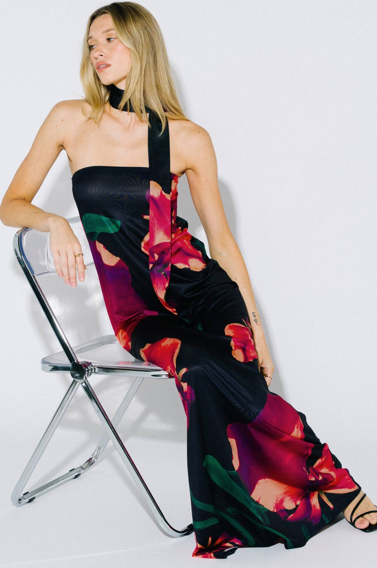 venezia maxi dress - black