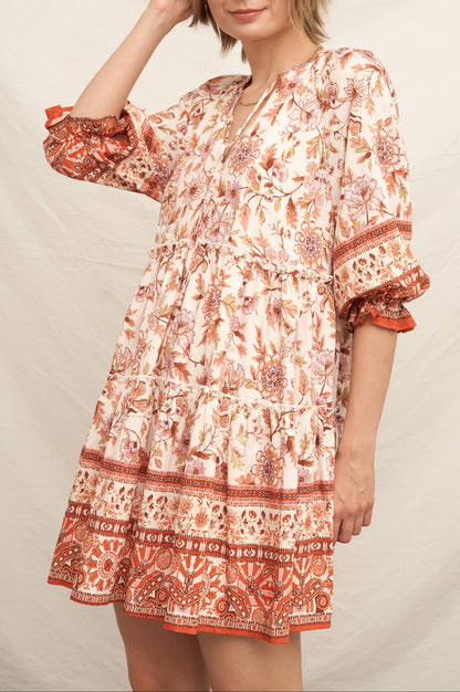 morgan dress - rust