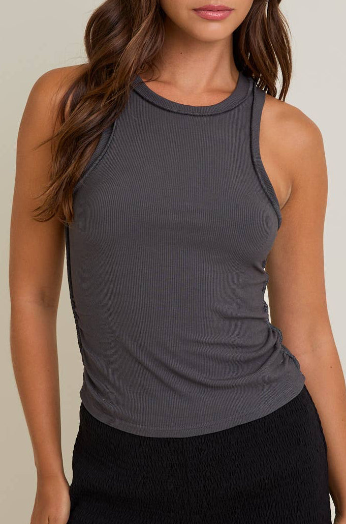 gabby tank - charcoal