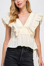 soleil top - cream (FINAL SALE)