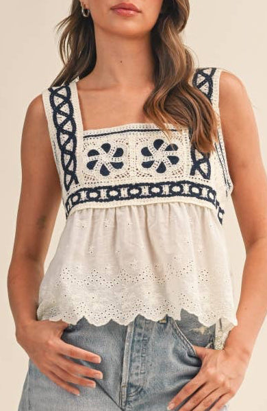 finley tank - cream