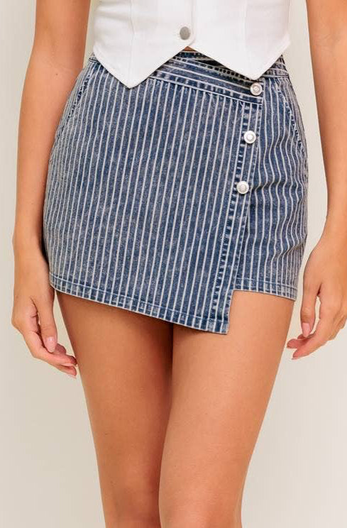 demi skort - blue white