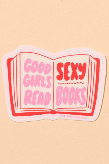 good girls read sexy books sticker