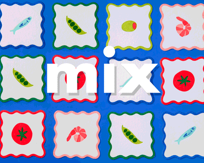 crudité letterpress coasters - shrimp