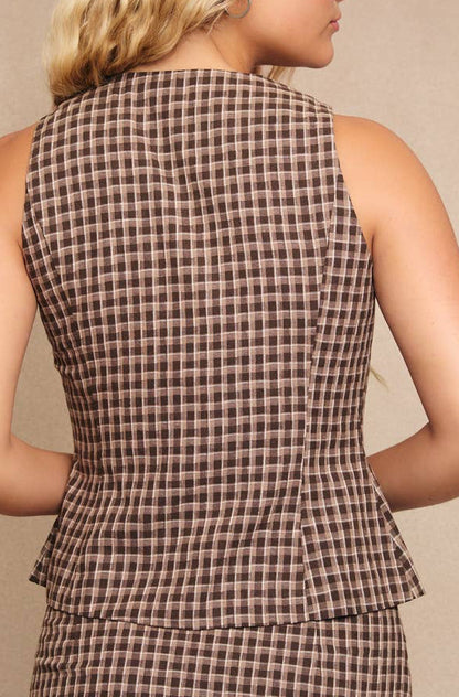 london waistcoat - tan & brown