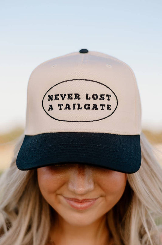 never lost a tailgate two tone hat