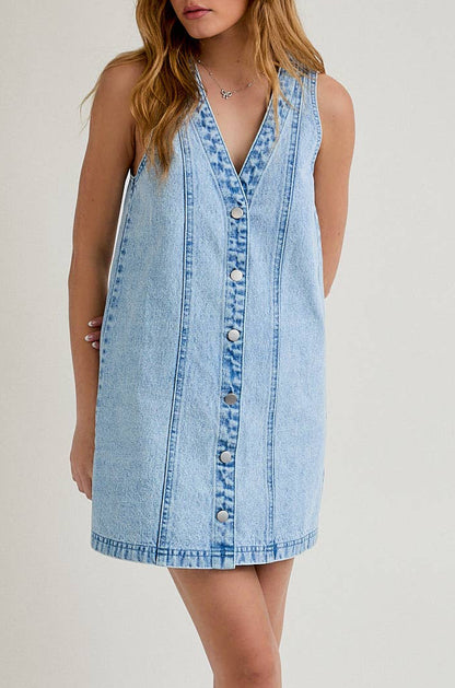 finley dress - light denim