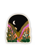 moonlit desert bloom sticker
