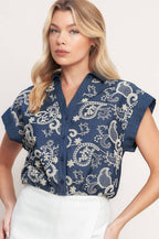 maggie top - dark denim