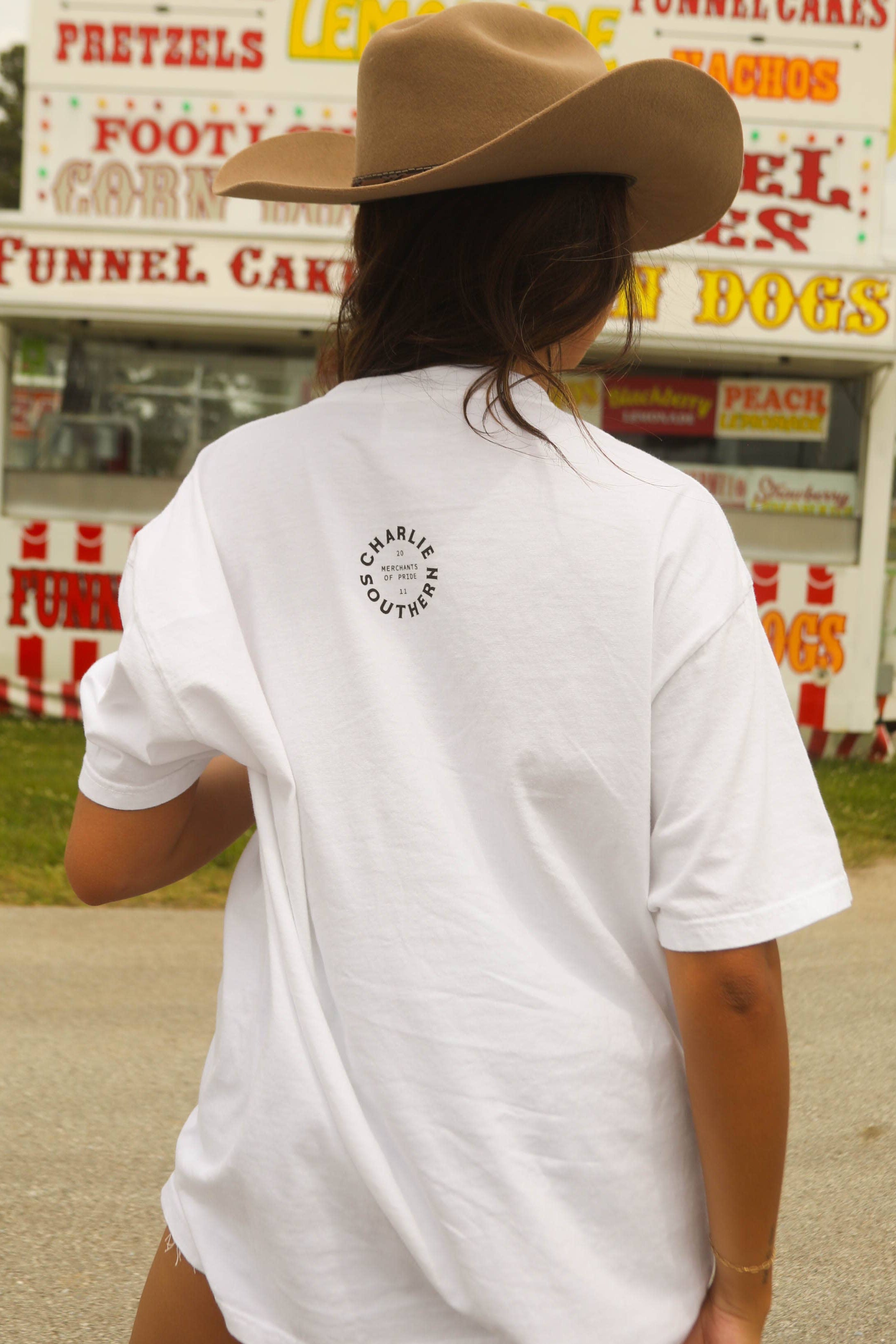 hot dogs and cold beer tee - white (FINAL SALE)