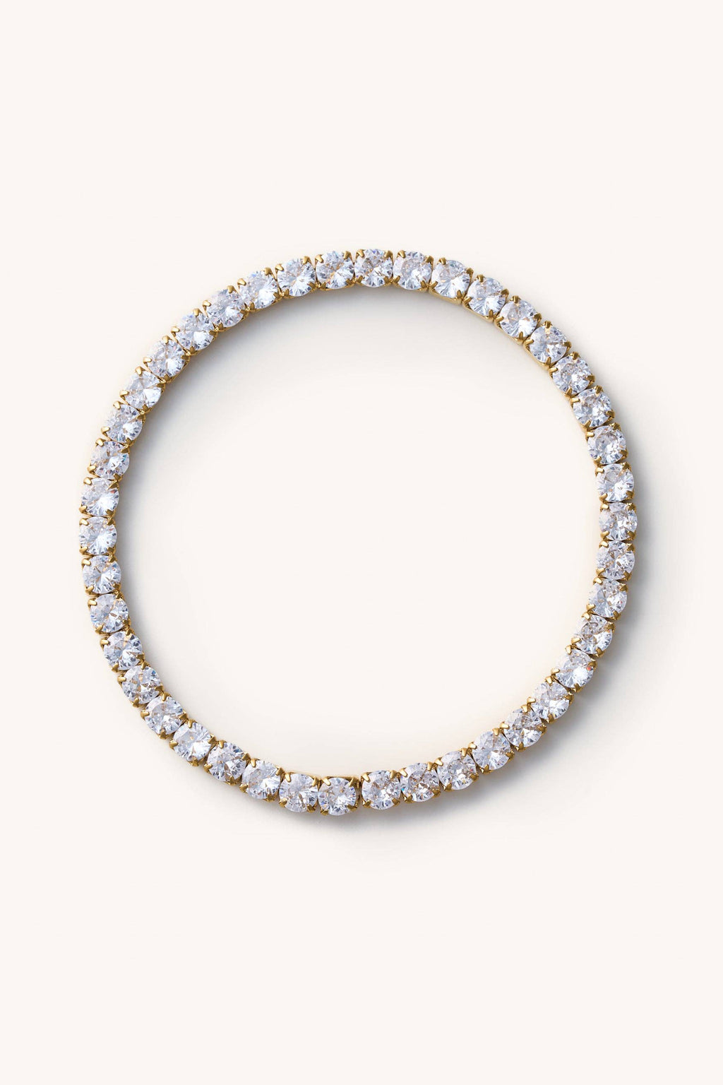 elastic tennis bracelet - gold