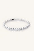 elastic tennis bracelet - silver