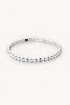 elastic tennis bracelet - silver