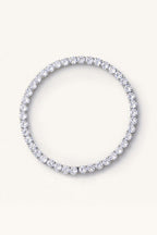 elastic tennis bracelet - silver