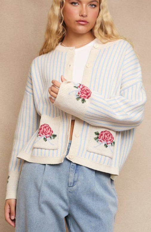 hazel cardigan - blue