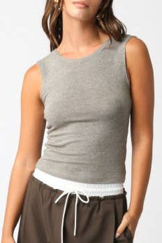 marilyn tank top - heather grey