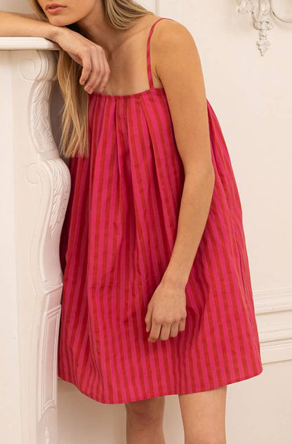 briley dress - pink stripe