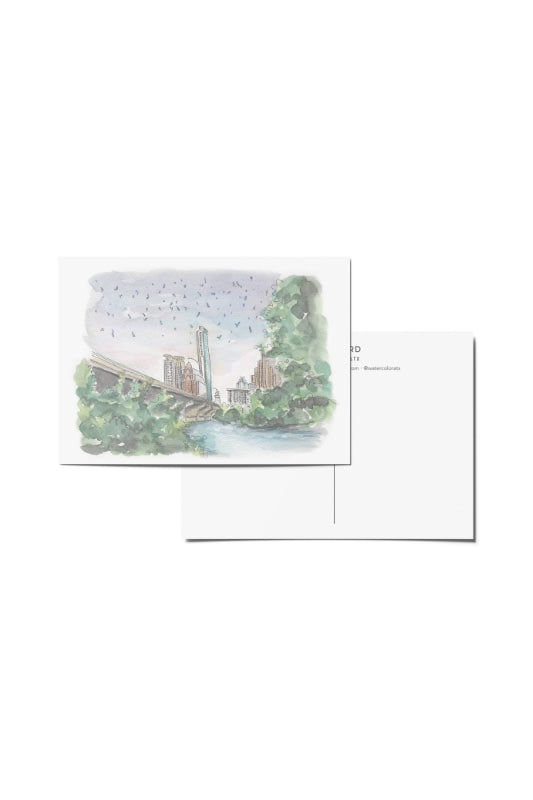 congress avenue bats postcard