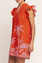 paloma dress - tomato red