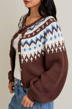 chandler cardigan - brown (FINAL SALE)