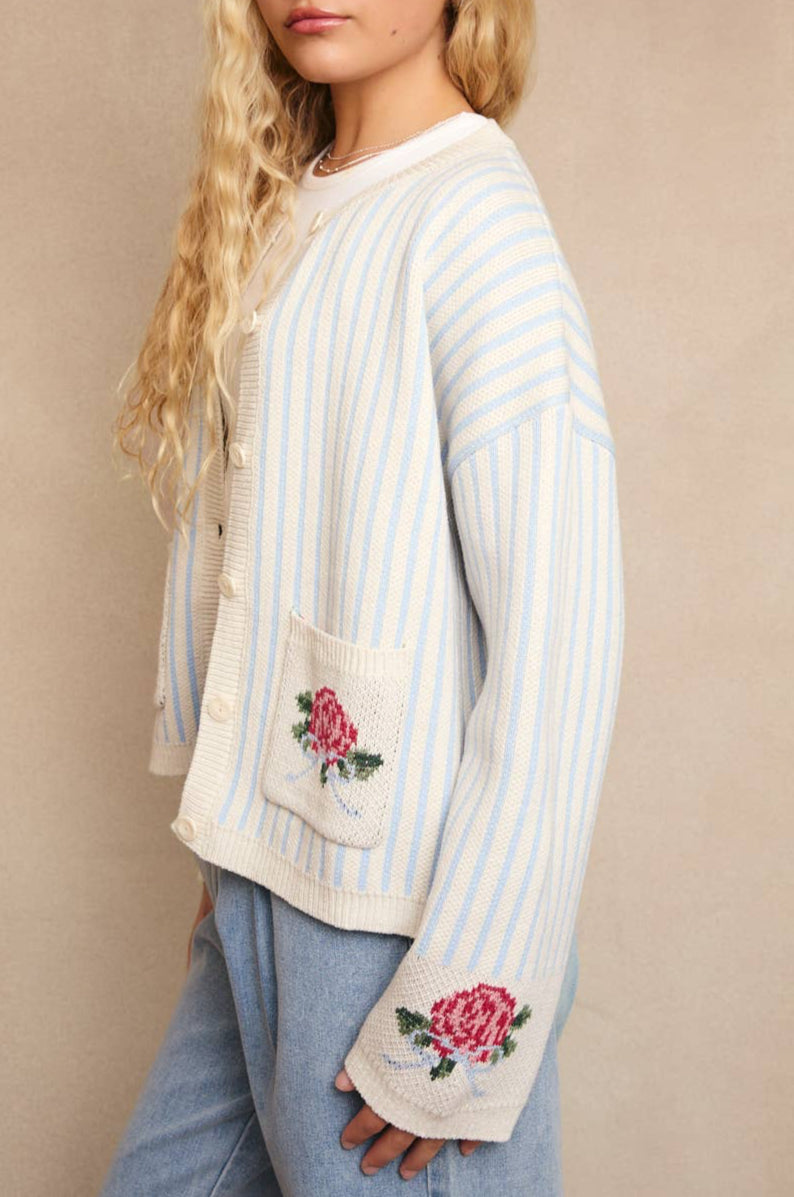 hazel cardigan - blue
