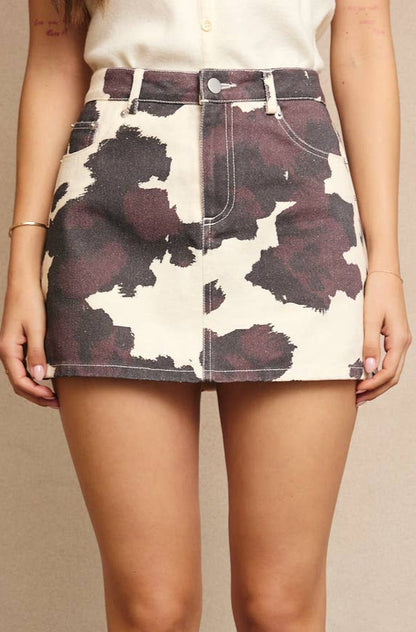 calhoun skirt - cream & brown