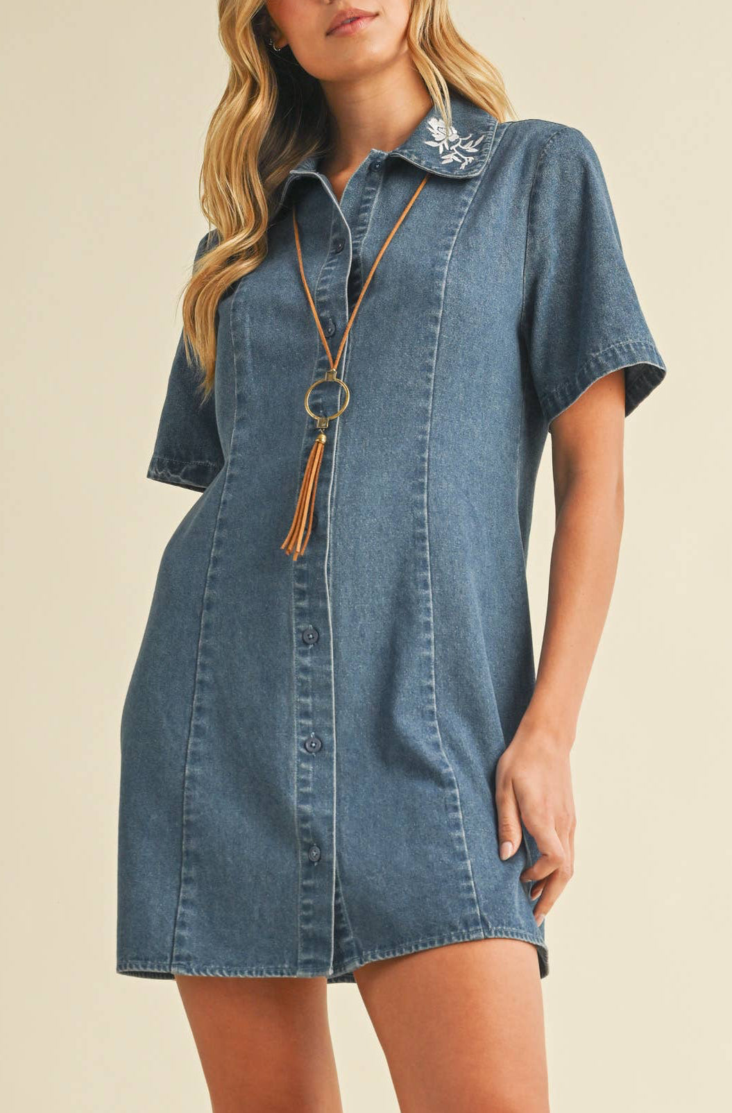 gracie dress  - denim