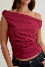 zara top - maroon