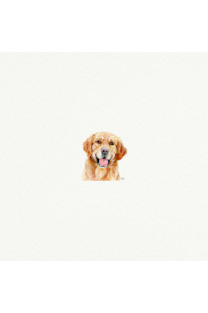 tiny watercolor print - golden retriever