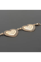 chain of hearts belt  - gold