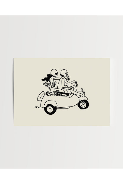 farmer's market lovers art print - 5x7