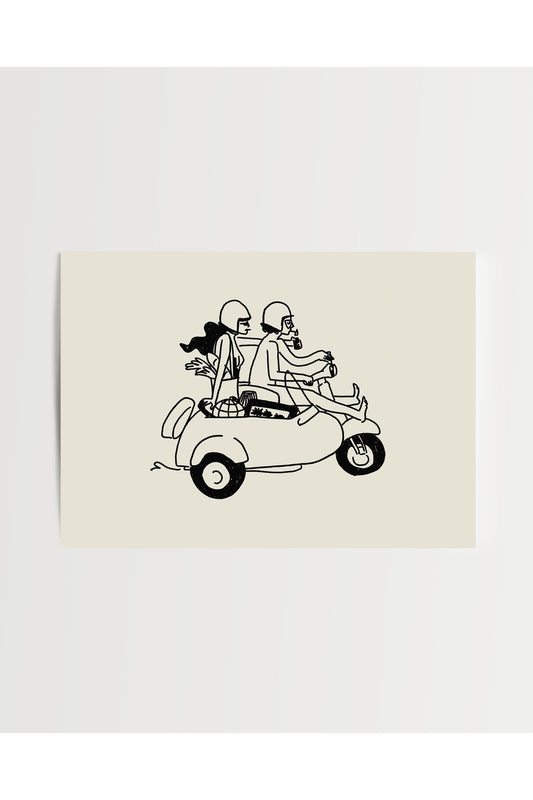 farmer's market lovers art print - 5x7