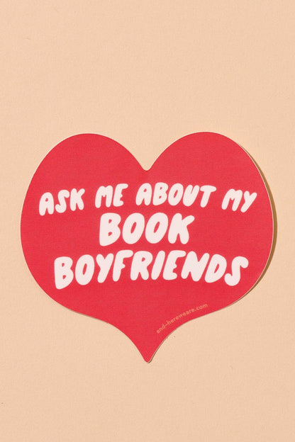 ask me about my book boyfriends sticker